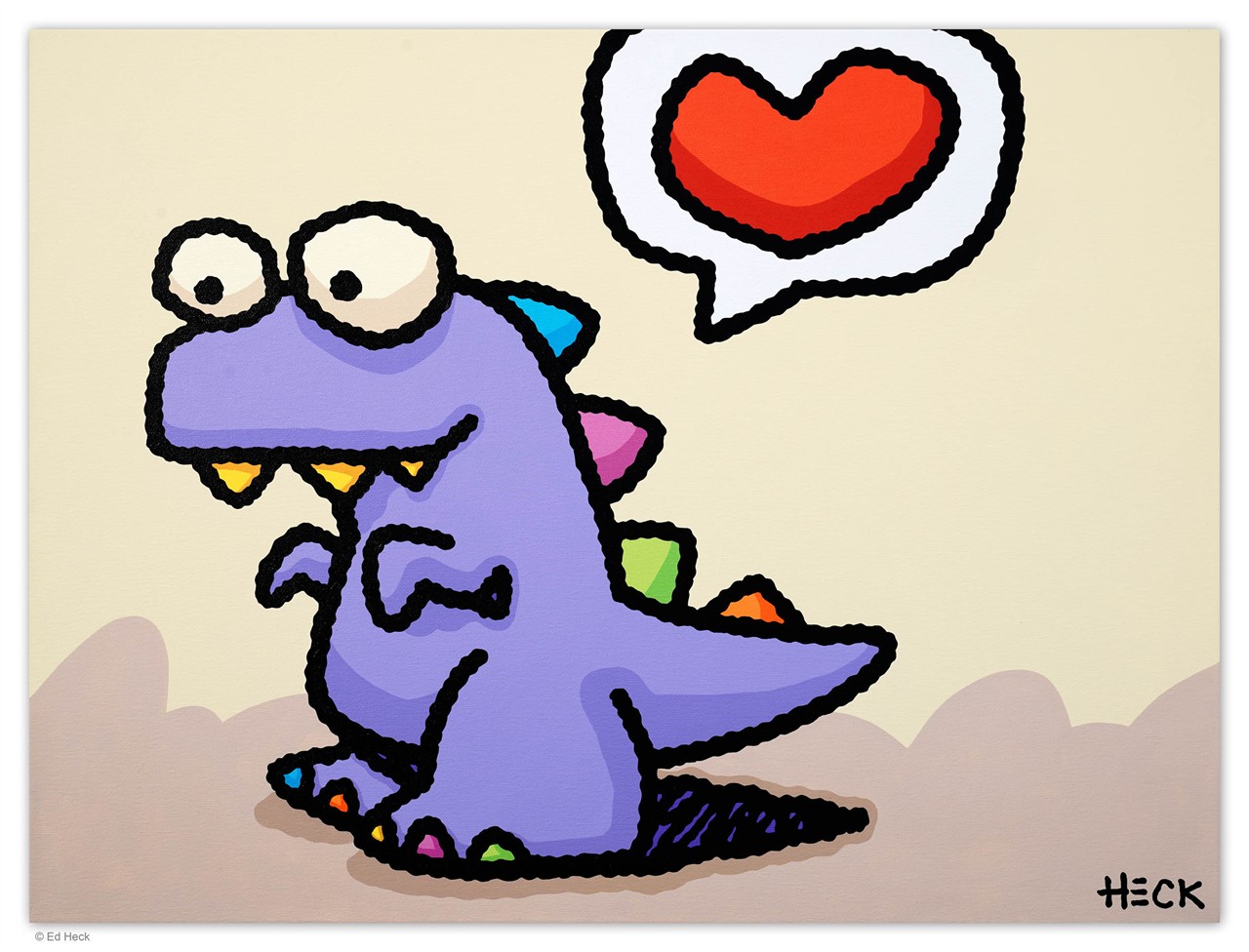 DINO HEART (LIGHT YELLOW)