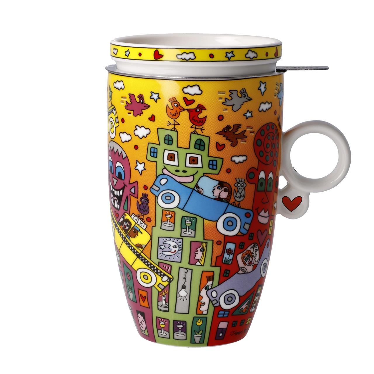 Teetasse mit Sieb / Teacup with strainer Not getting around the Traffic Teetasse mit Sieb / Teacup with strainer Not getting around the Traffic