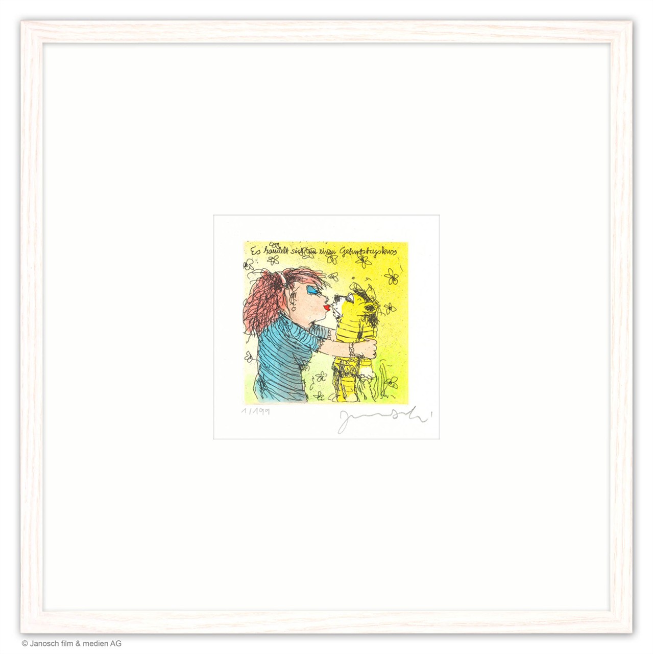 Es handelt sich um einen Geburtstagskuss