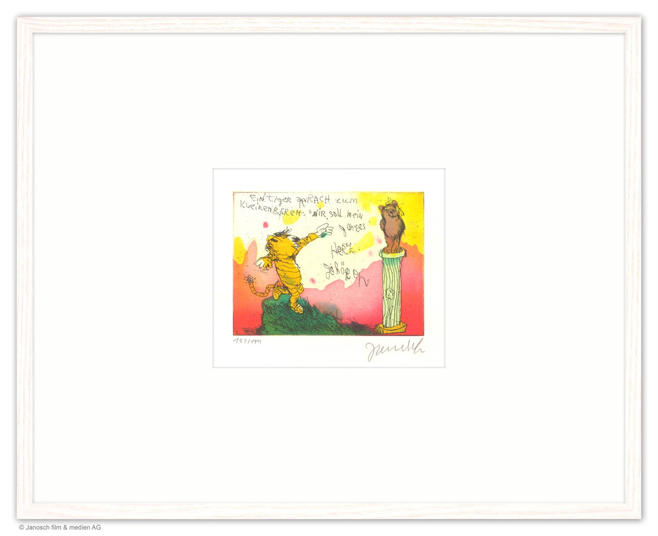 Ein Tiger sprach zum kleinen Bären, Dir soll mein ganzes Herz gehören