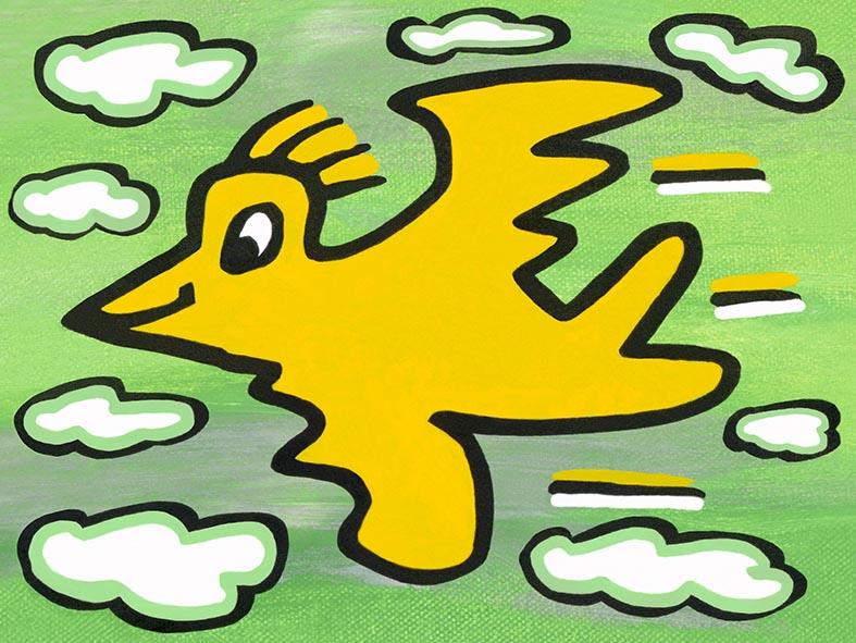 RIZZI BIRD (yellow on green) RIZZI BIRD (yellow on green)