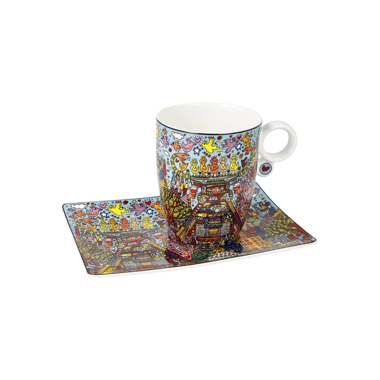 Künstlertasse mit Untertasse Rizzi - Remenber those Cool Coal Days