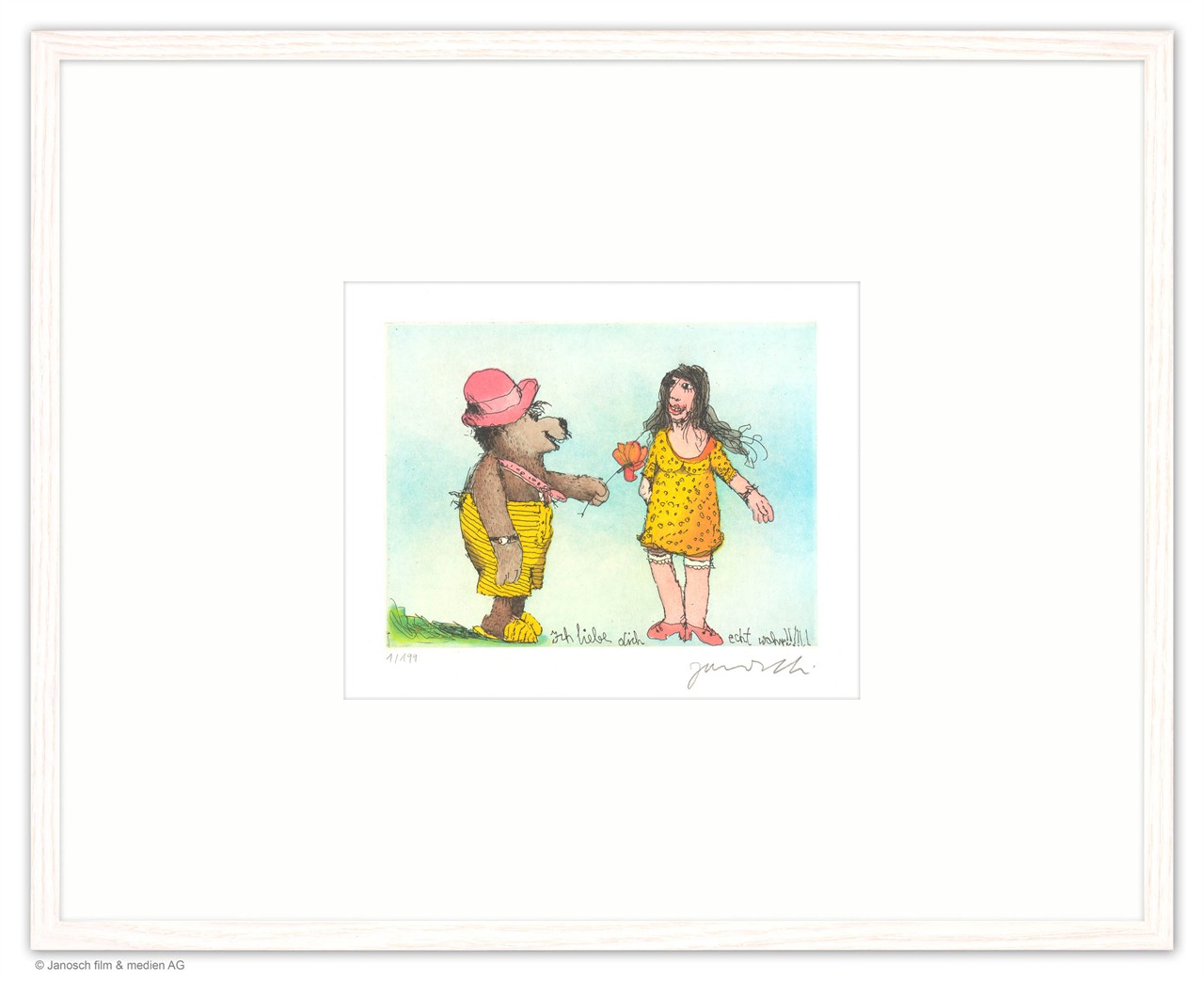 Ich liebe dich echt wahr (Bär mit rotem Hut)