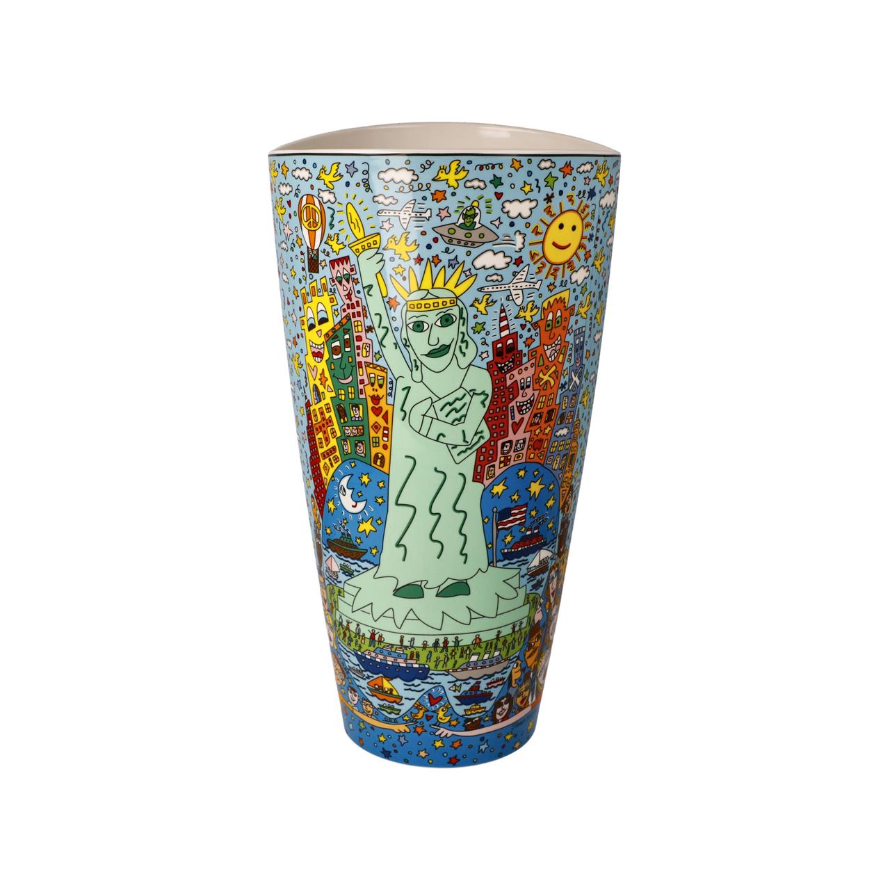 Vase James Rizzi - The Big Apple is Big on Liberty Vase James Rizzi - The Big Apple is Big on Liberty