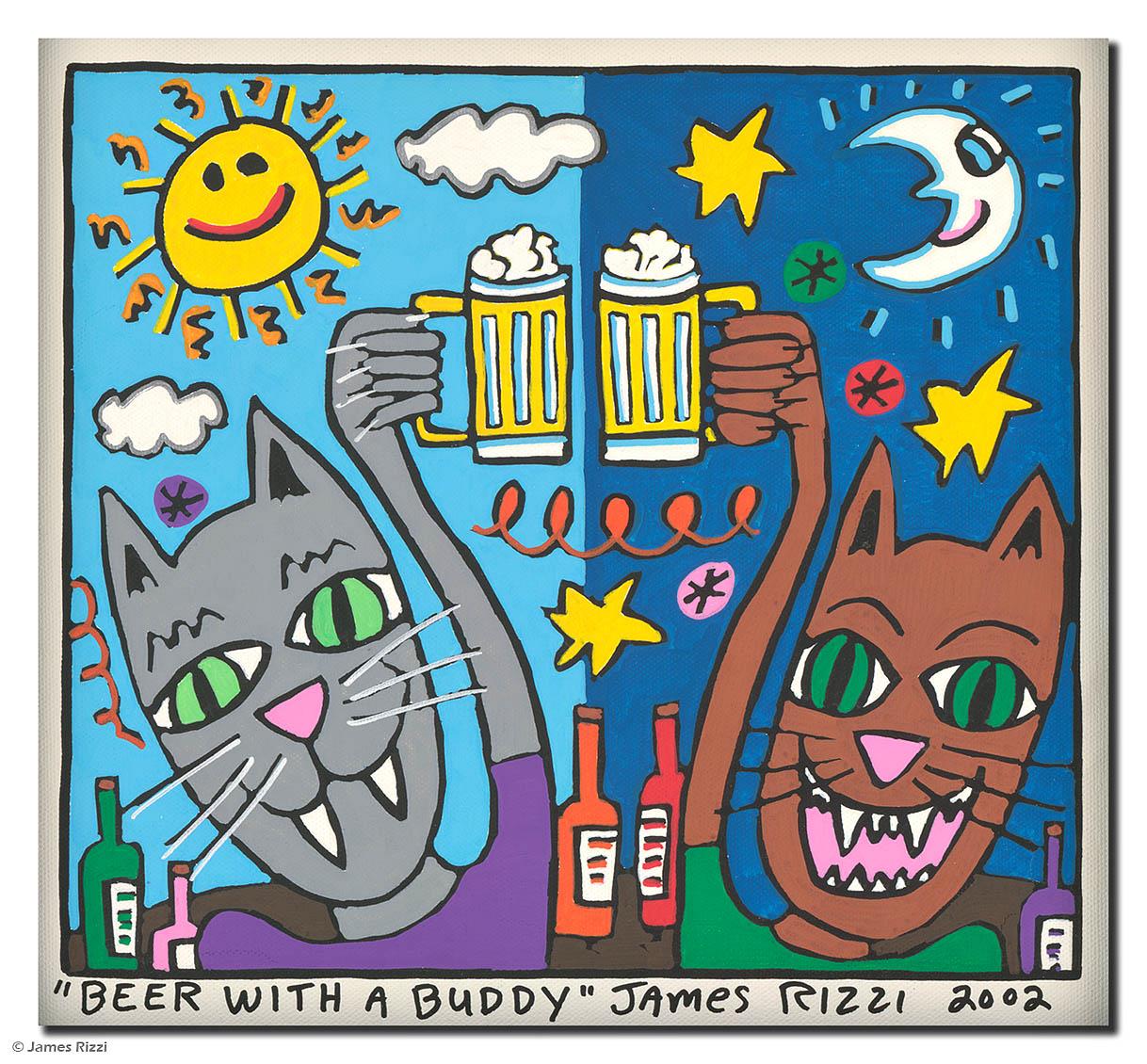 BEER WITH A BUDDY (Pigmentdruck auf LW)