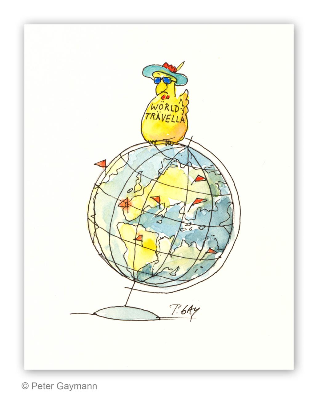 World Trävella Huhn und Globus World Trävella Huhn und Globus