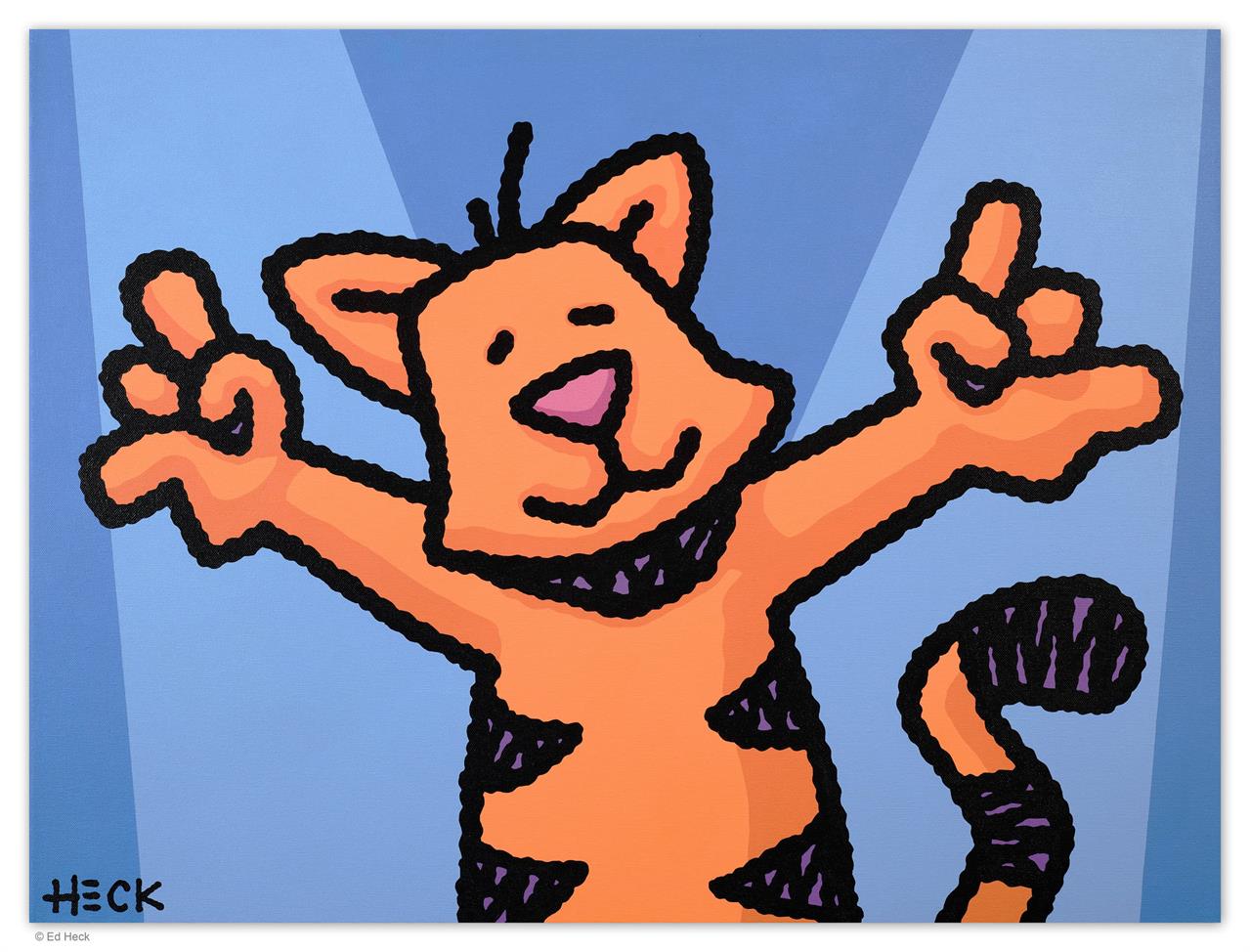 ROCK ON KITTY ( BLUE)