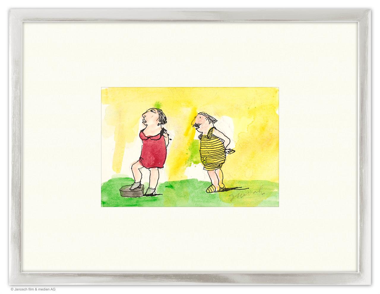 Wondrak und Luise im roten Kleid