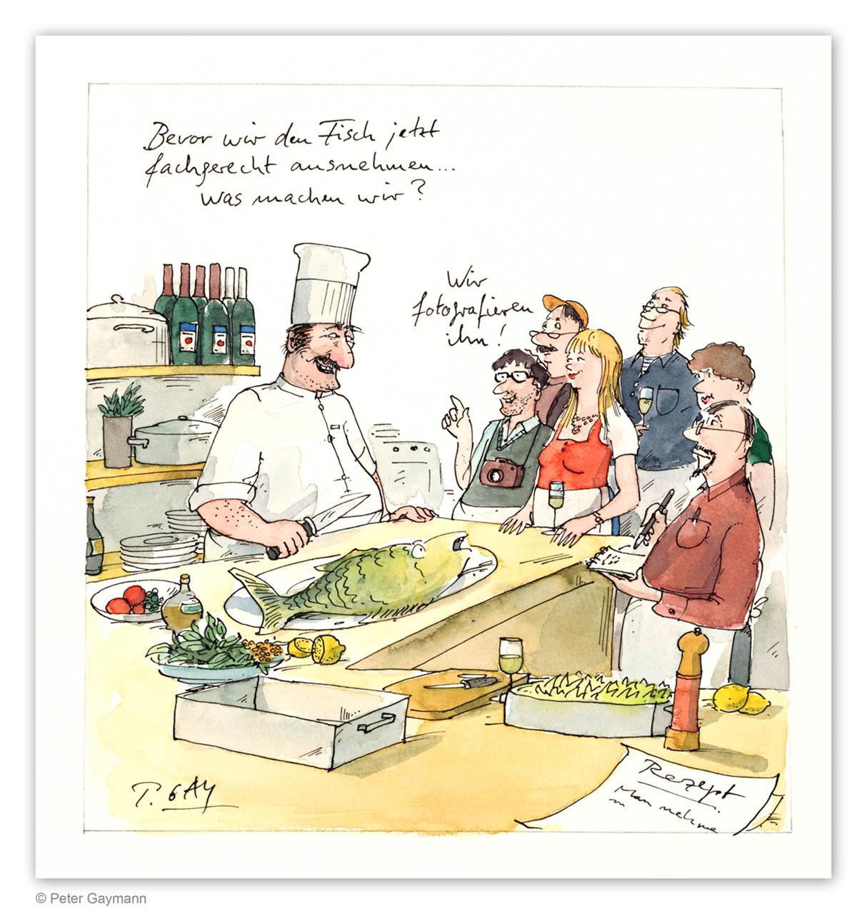 Bevor wir den Fisch jetzt fachgerecht ausnehmen