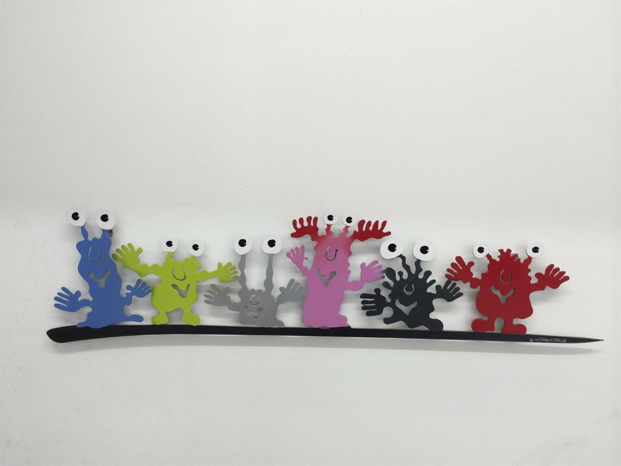 Monster auf einer Linie Monster auf einer Linie