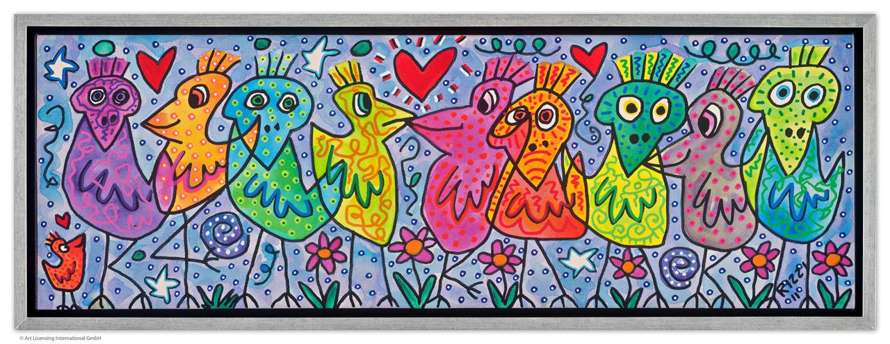 A BUNCH OF BEAUTIFUL BIRDS (Pigmentdruck auf Leinw.)