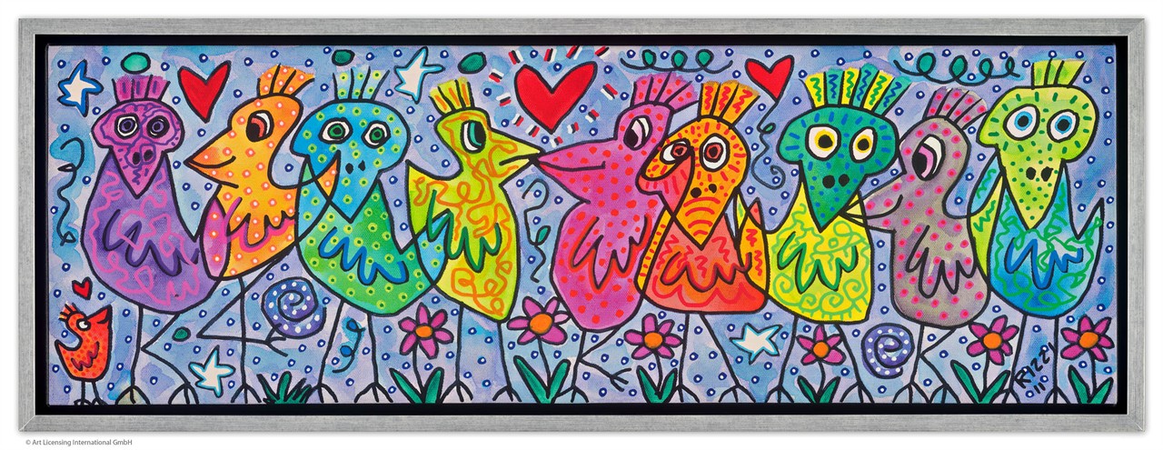 A BUNCH OF BEAUTIFUL BIRDS (Pigmentdruck auf Leinw.)