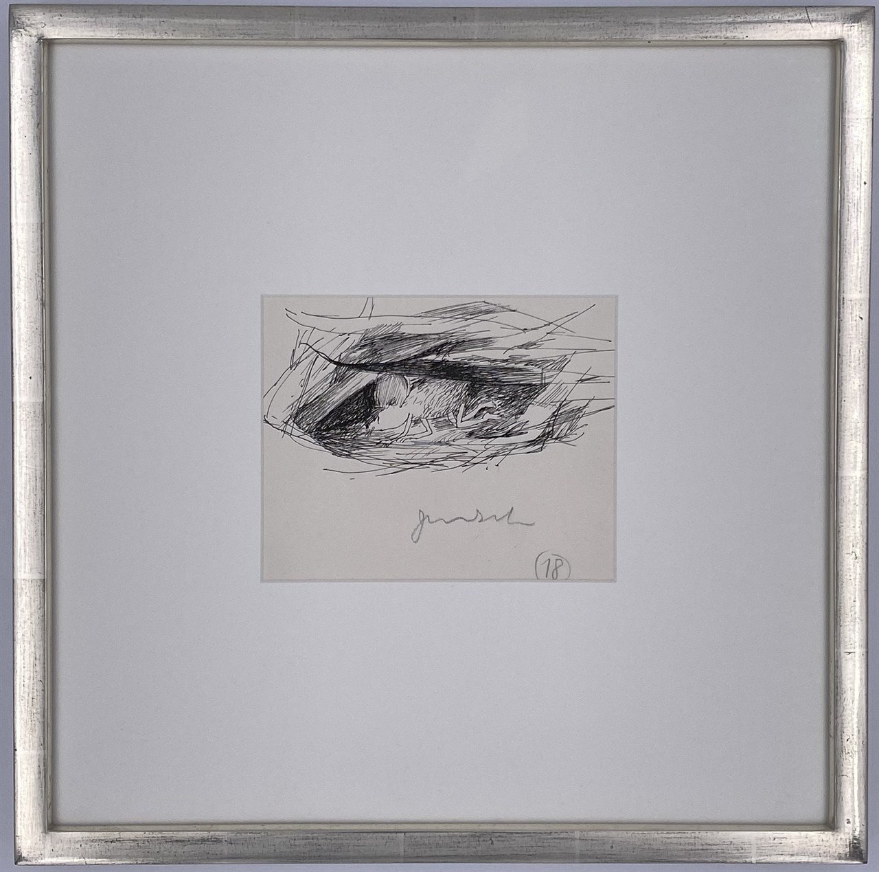 Maus zwischen dem Stroh -SW