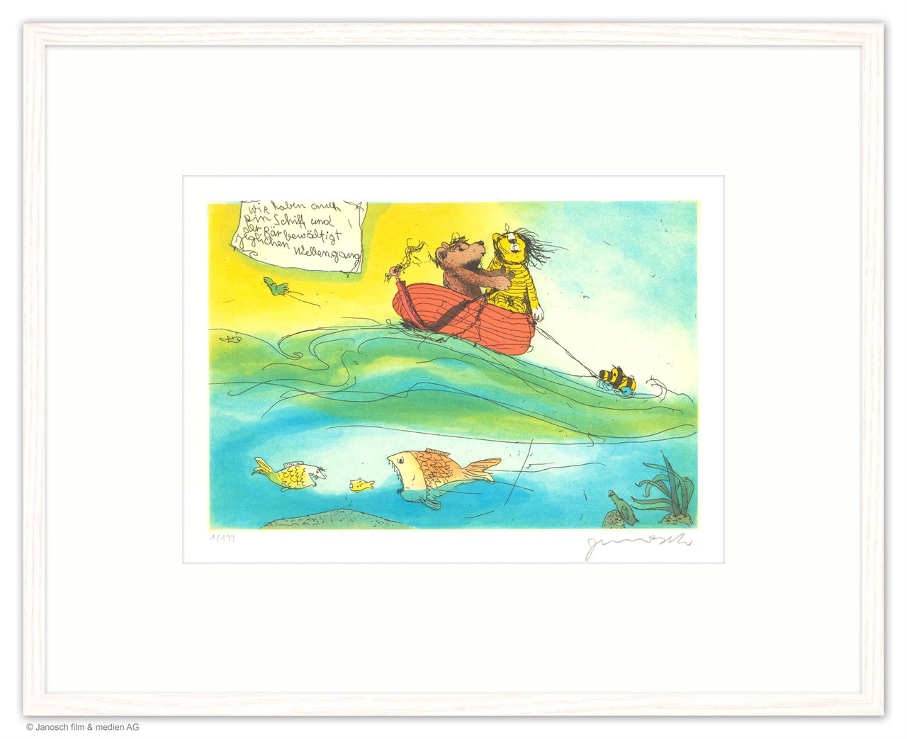 Wir haben auch ein Schiff, und der Bär bewältigt jeglichen Wellengang