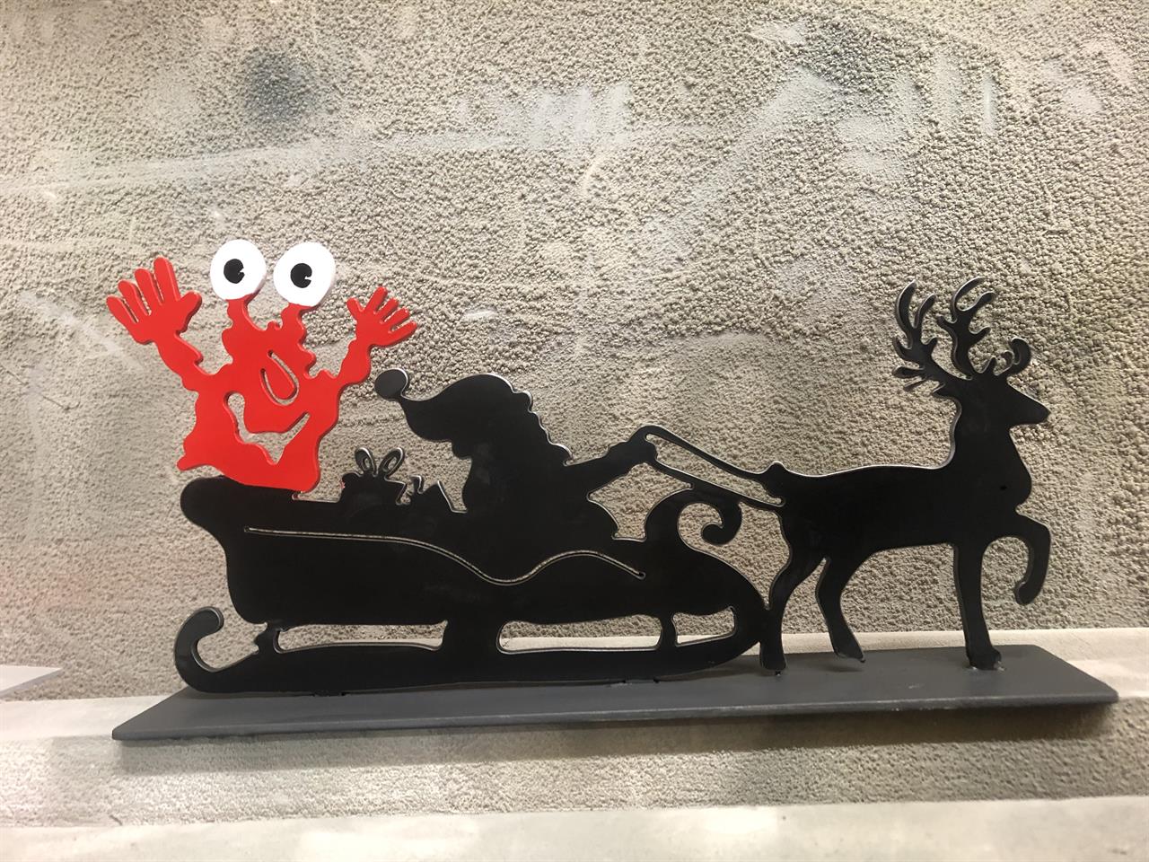 Monster auf dem Weihnachtsschlitten