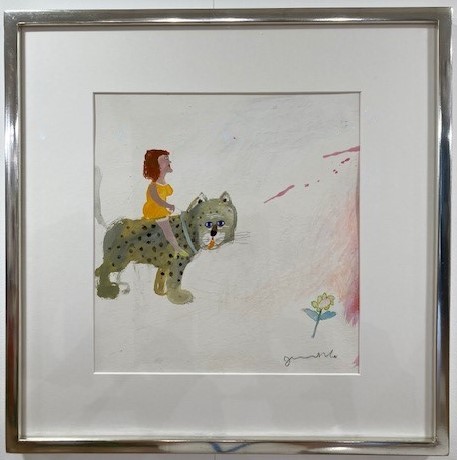 Madam reitet den Löwen