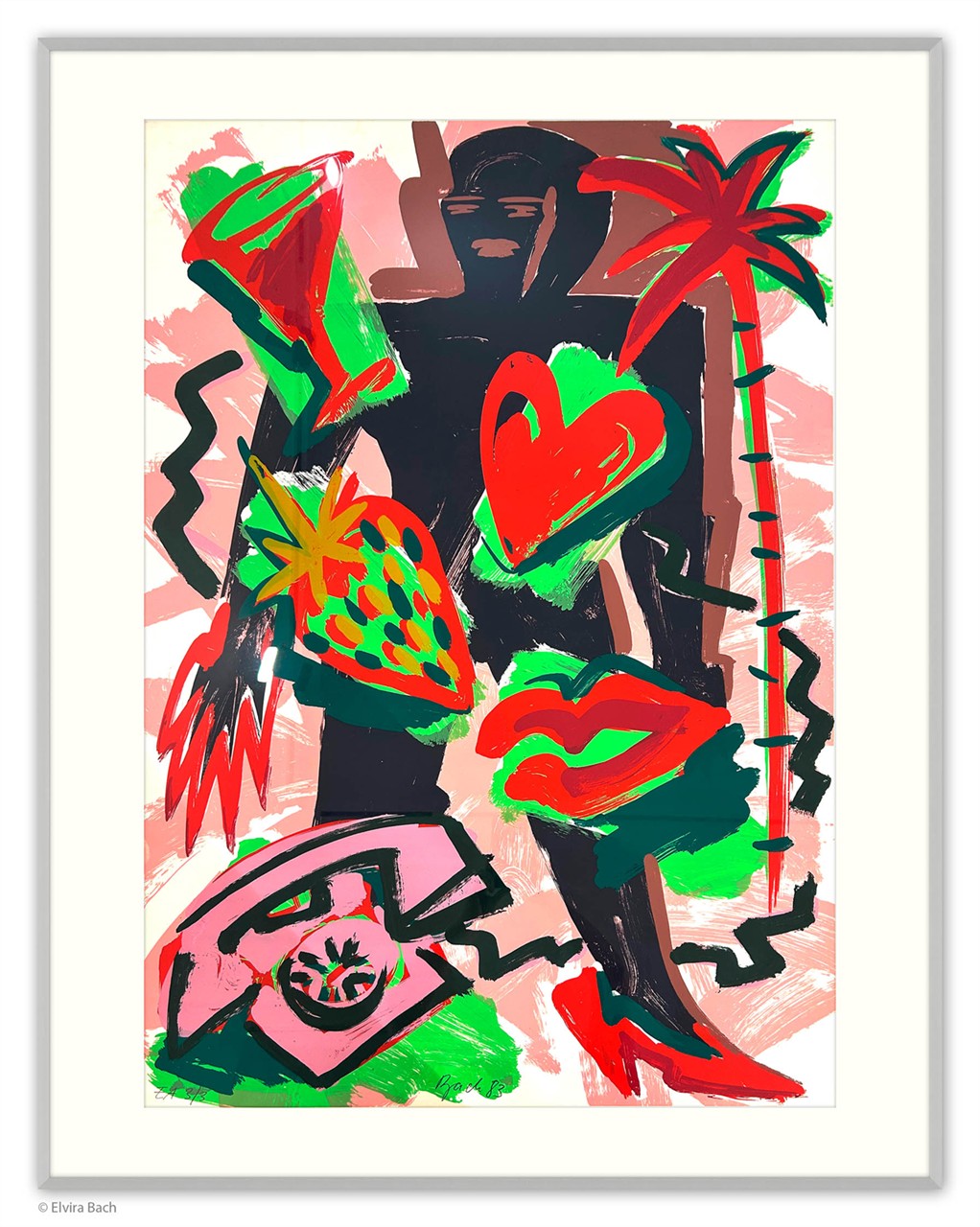 o.T. (schwarze Figur mit Telefon)