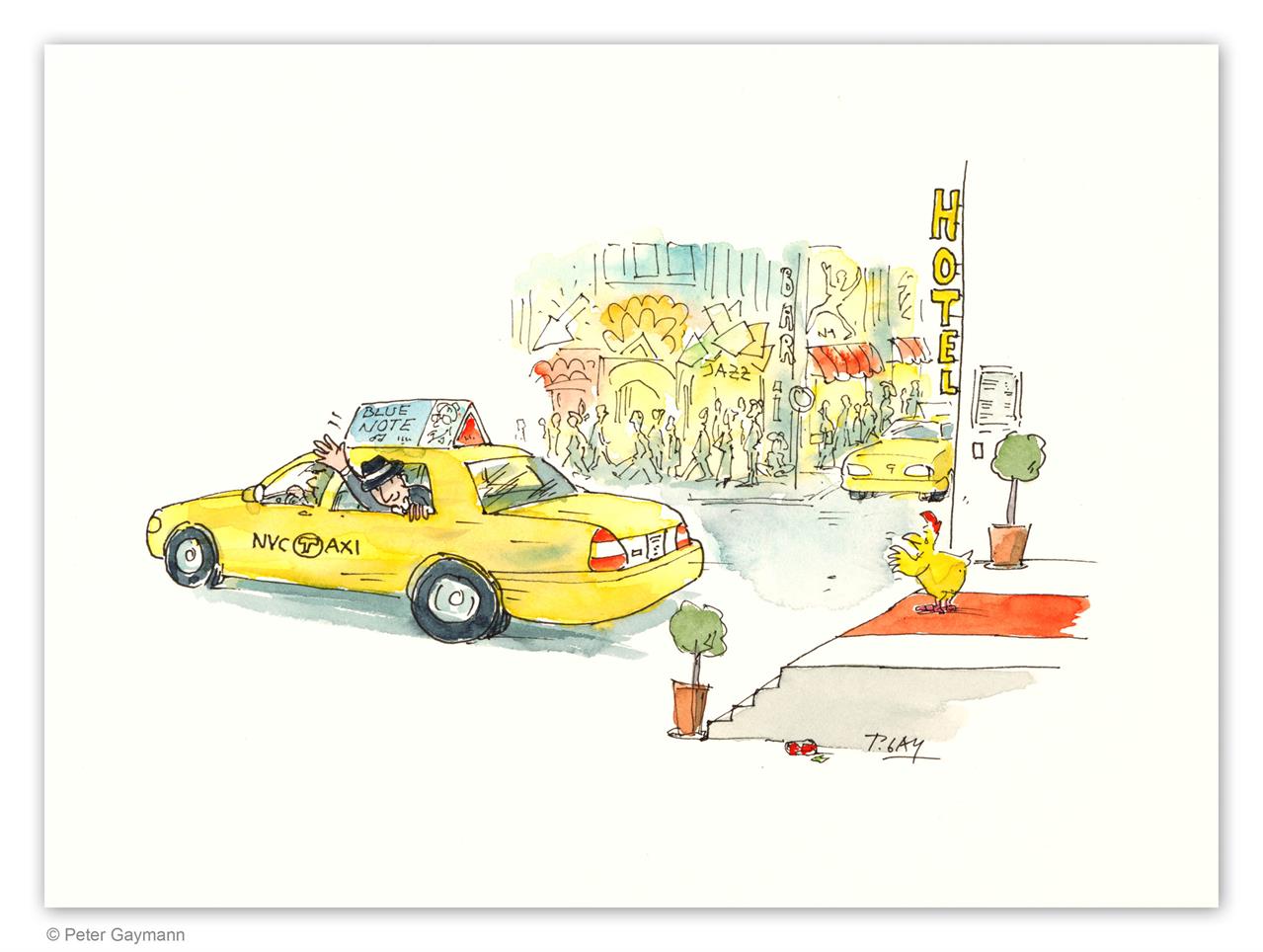 Huhn und Taxi Huhn und Taxi