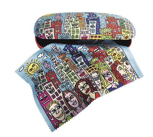 Brillenetui und -putztuch- JAMES RIZZI - SUMMER IN THE CITY
